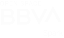 Logo open space BBVA Spark - blanco