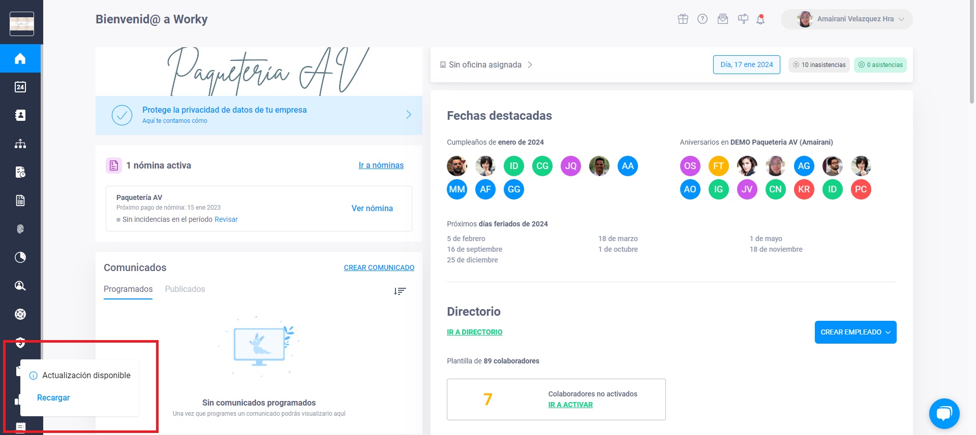Actualización disponible