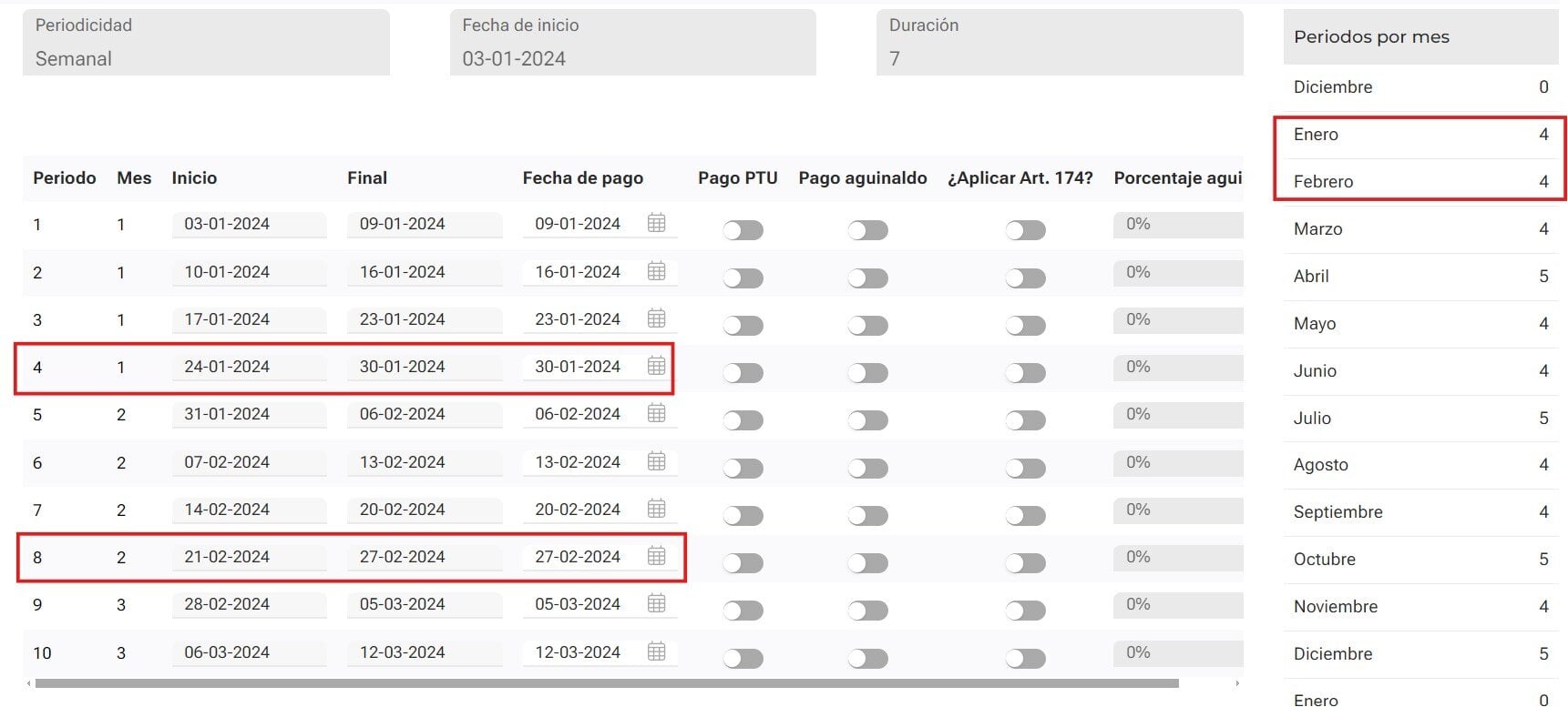 Calendario nómina 1